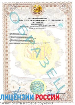Образец сертификата соответствия (приложение) Прокопьевск Сертификат ISO 14001